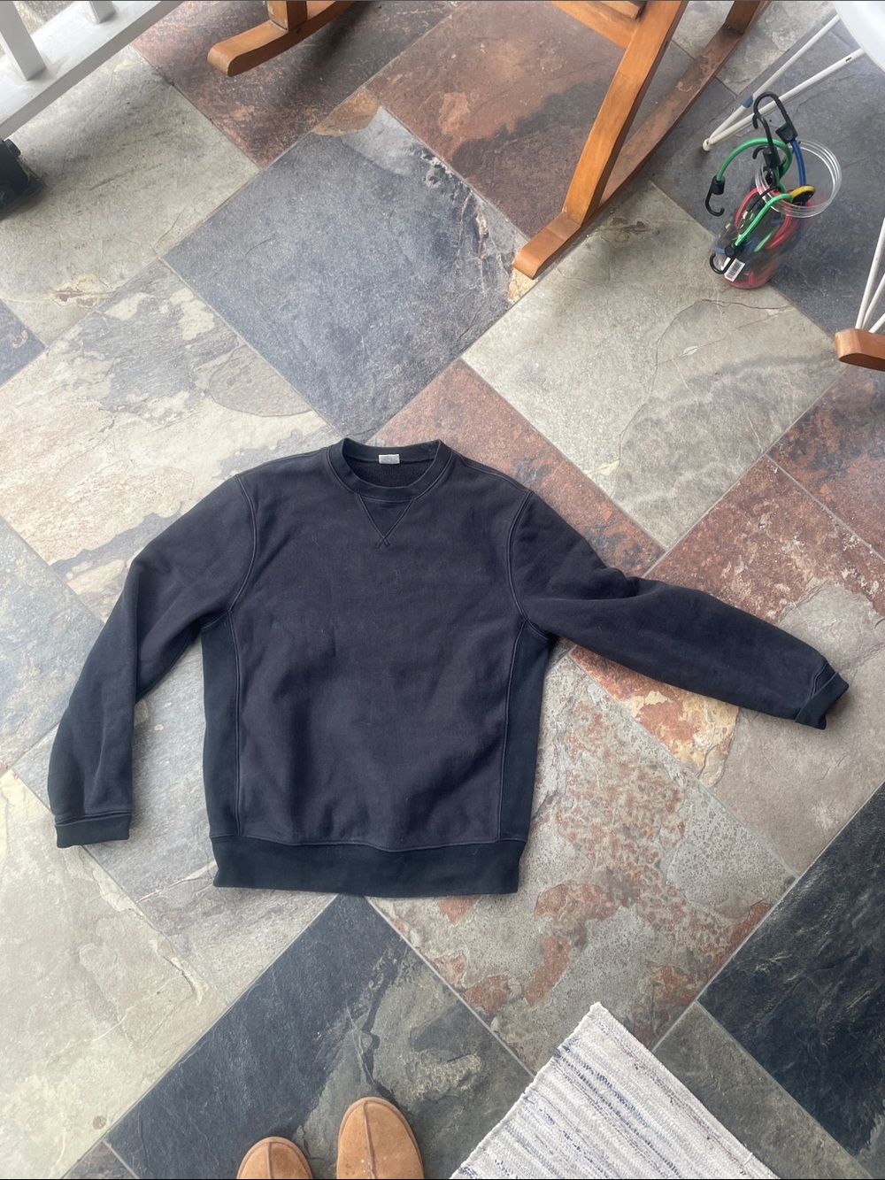 J. Crew Men's Black Crewneck Sweatshirt